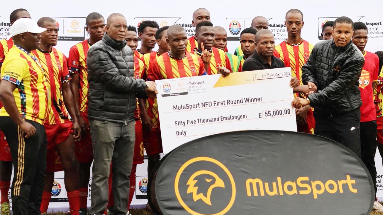 Red Rhinos were crowned the MulaSport NFD champions yesterday at the Manzini Club, despite losing 1-2 to Lozitha Spurs. (Pic: Melusi Mlkhabela)